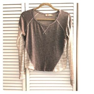 Long sleeve, crocheted shirt